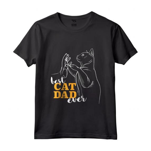 Best Cat Dad Ever - Il miglior papà gatto del mondo - T-shirt per gli amanti dei gatti e regalo ideale per papà gatto - Leggera e con taglio classico