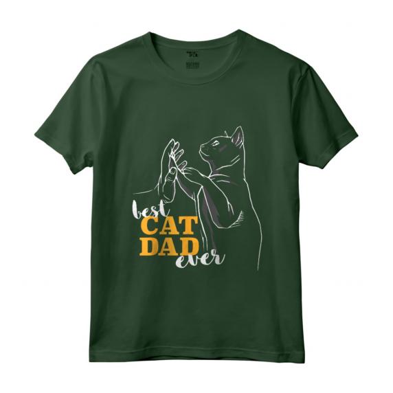 Best Cat Dad Ever - Il miglior papà gatto del mondo - T-shirt per gli amanti dei gatti e regalo ideale per papà gatto - Leggera e con taglio classico