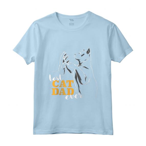 Best Cat Dad Ever - Il miglior papà gatto del mondo - T-shirt per gli amanti dei gatti e regalo ideale per papà gatto - Leggera e con taglio classico