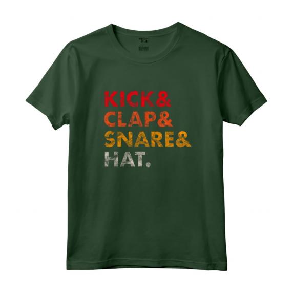 Kick Clap Snare Hat - Vintage Analog Drum Synth Producer Nerd Maglietta - Regalo per Amanti dell'Analogico e della Tecnologia Musicale