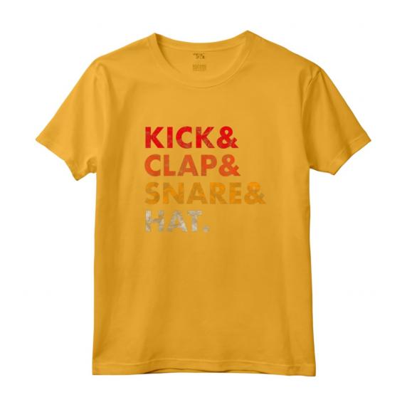 Kick Clap Snare Hat - Vintage Analog Drum Synth Producer Nerd Maglietta - Regalo per Amanti dell'Analogico e della Tecnologia Musicale