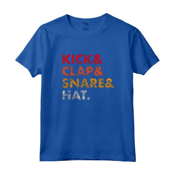 Kick Clap Snare Hat - Vintage Analog Drum Synth Producer Nerd Maglietta - Regalo per Amanti dell'Analogico e della Tecnologia Musicale