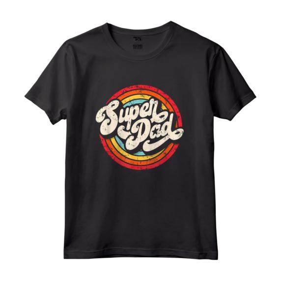 Il miglior papà di sempre - Super Dad Maglietta per la Festa del Papà - Design Vintage Retro Anni '60 '70 '80