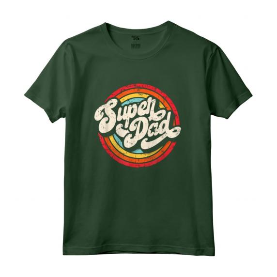 Il miglior papà di sempre - Super Dad Maglietta per la Festa del Papà - Design Vintage Retro Anni '60 '70 '80