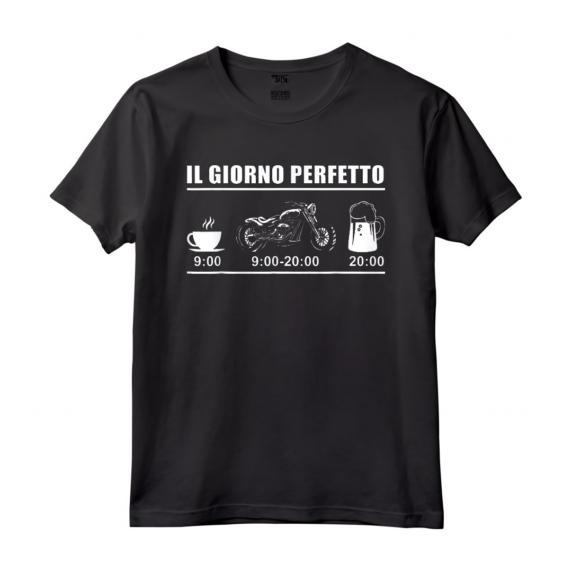 Motociclista Regalo Biker Giorno Perfetto Moto E Birra Maglietta - Design Cool per Appassionati di Moto e Birra