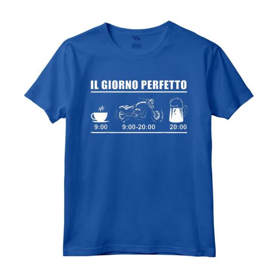 Motociclista Regalo Biker Giorno Perfetto Moto E Birra Maglietta - Design Cool per Appassionati di Moto e Birra