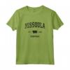 Missoula Montana MT - Stampa Sportiva Vintage Nero Maglietta - Souvenir Viaggio Città Natale
