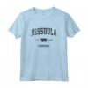 Missoula Montana MT - Stampa Sportiva Vintage Nero Maglietta - Souvenir Viaggio Città Natale