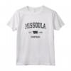 Missoula Montana MT - Stampa Sportiva Vintage Nero Maglietta - Souvenir Viaggio Città Natale