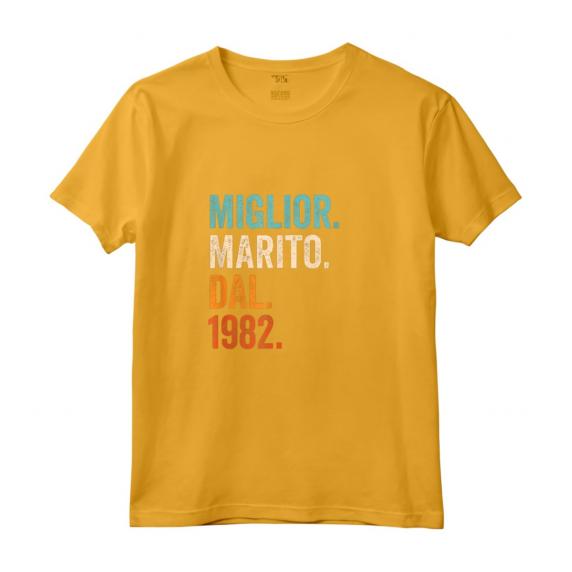 Miglior Marito Dal 1982 - Maglietta Anni 42 Anniversario Matrimonio Vintage Retro - Idea Regalo Sposato dal 1982