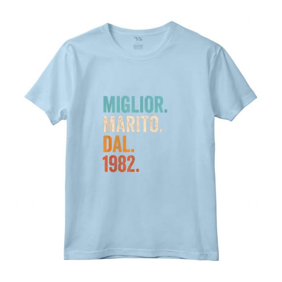 Miglior Marito Dal 1982 - Maglietta Anni 42 Anniversario Matrimonio Vintage Retro - Idea Regalo Sposato dal 1982