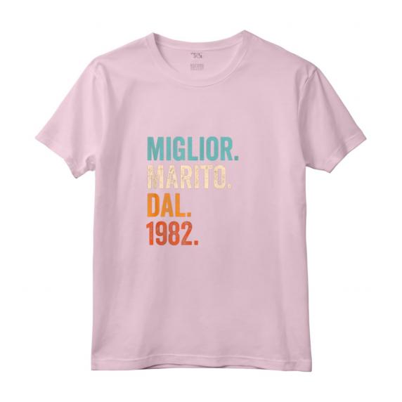 Miglior Marito Dal 1982 - Maglietta Anni 42 Anniversario Matrimonio Vintage Retro - Idea Regalo Sposato dal 1982