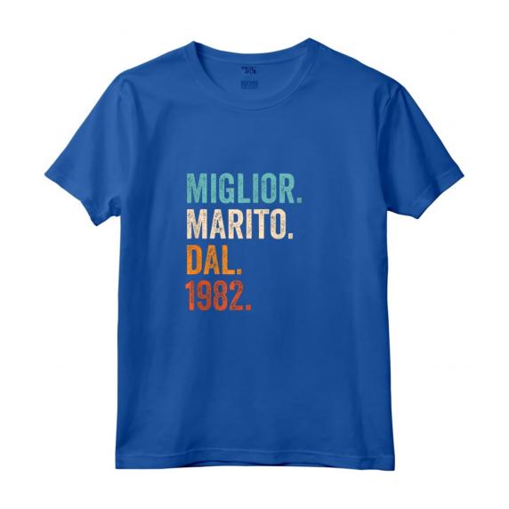 Miglior Marito Dal 1982 - Maglietta Anni 42 Anniversario Matrimonio Vintage Retro - Idea Regalo Sposato dal 1982