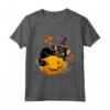 Halloween Carino Gatto Nero Strega Cappello Zucca Maglietta - Costume Mamma Gatto Unico per la Festa di Halloween - Ideale per Trick-or-Treat