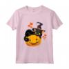 Halloween Carino Gatto Nero Strega Cappello Zucca Maglietta - Costume Mamma Gatto Unico per la Festa di Halloween - Ideale per Trick-or-Treat