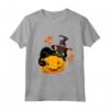 Halloween Carino Gatto Nero Strega Cappello Zucca Maglietta - Costume Mamma Gatto Unico per la Festa di Halloween - Ideale per Trick-or-Treat