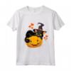 Halloween Carino Gatto Nero Strega Cappello Zucca Maglietta - Costume Mamma Gatto Unico per la Festa di Halloween - Ideale per Trick-or-Treat