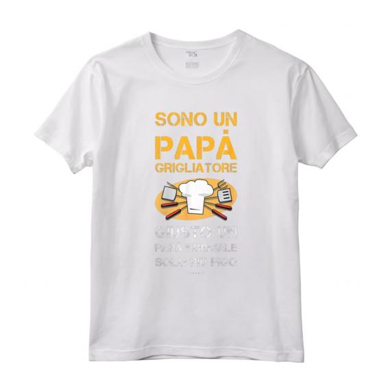 Maglietta Barbecue Divertente - Regalo Papà Grigliatore - T-shirt con Scritte Ironiche e Frasi Originali - Marca HapTiger