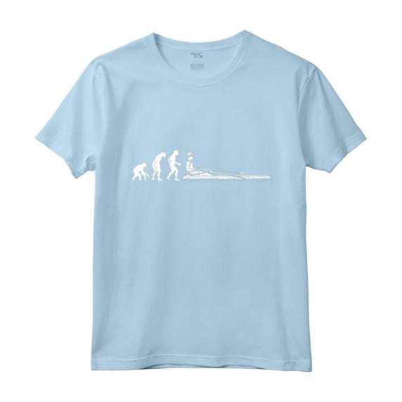 Evoluzione Vogatore Sviluppo di una Barca a Remi - Maglietta Canottaggio Vintage - Idea Regalo Compleanno Natale