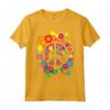 Segno di Pace Luminoso Fiore Colorato Anni '60 Anni '70 Maglietta - Stile Hippie Retrò Vintage - Ideale per Appassionati della Pace e dell'Amore
