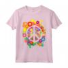 Segno di Pace Luminoso Fiore Colorato Anni '60 Anni '70 Maglietta - Stile Hippie Retrò Vintage - Ideale per Appassionati della Pace e dell'Amore