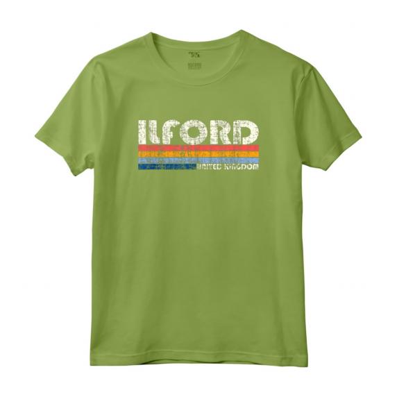 Retro Vintage 70s 80s Style Ilford, Regno Unito Maglietta - Design retrò con Font Colorato e Stile Classico Vintage