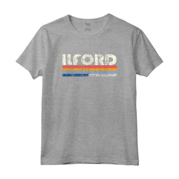 Retro Vintage 70s 80s Style Ilford, Regno Unito Maglietta - Design retrò con Font Colorato e Stile Classico Vintage