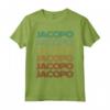 Hello My Italian name is Jacopo - Ragazzo Italiano Retro Compleanno Nametag Padre Maglietta - Design Vintage Anni '70 per Compleanni e Ricorrenze Speciali