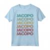 Hello My Italian name is Jacopo - Ragazzo Italiano Retro Compleanno Nametag Padre Maglietta - Design Vintage Anni '70 per Compleanni e Ricorrenze Speciali