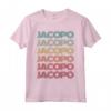 Hello My Italian name is Jacopo - Ragazzo Italiano Retro Compleanno Nametag Padre Maglietta - Design Vintage Anni '70 per Compleanni e Ricorrenze Speciali