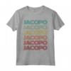 Hello My Italian name is Jacopo - Ragazzo Italiano Retro Compleanno Nametag Padre Maglietta - Design Vintage Anni '70 per Compleanni e Ricorrenze Speciali