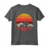 Fly Fishing Sunset Retro Trout Angling Fisherman Angler Gift Maglietta - Angler's Paradise - Ideal for Dad, Mom, Husband or Wife