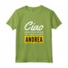 Ciao Sono Fantastico Andrea - Maglietta Divertente Regalo Personalizzato per Figlia - Ideale per Compleanno o una Sorpresa