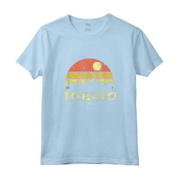 Camicia Vintage Skyline Torino - Maglietta Souvenir della Città di Torino - Ideale come Regalo o Souvenir