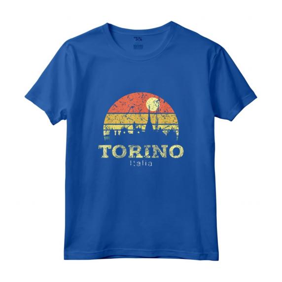 Camicia Vintage Skyline Torino - Maglietta Souvenir della Città di Torino - Ideale come Regalo o Souvenir