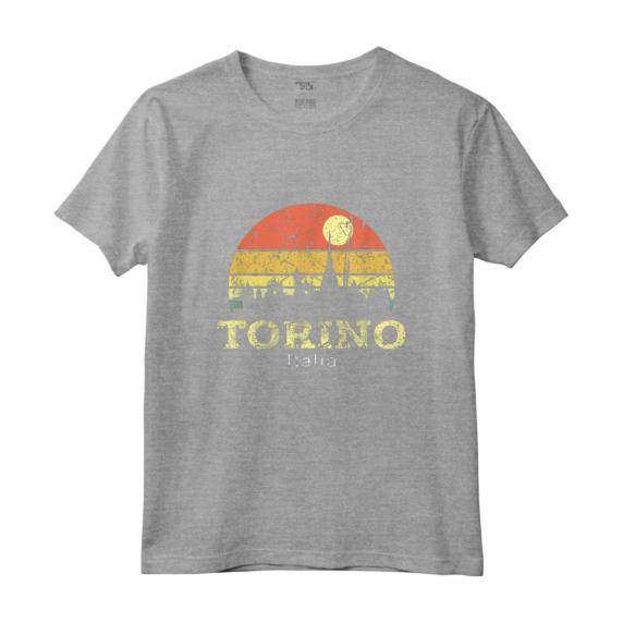 Camicia Vintage Skyline Torino - Maglietta Souvenir della Città di Torino - Ideale come Regalo o Souvenir