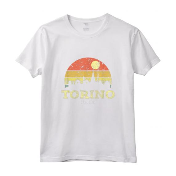 Camicia Vintage Skyline Torino - Maglietta Souvenir della Città di Torino - Ideale come Regalo o Souvenir