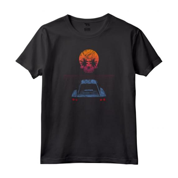 HapTiger 80s Skull Maglietta - Design Synthwave Vintage - Regalo Retro per gli Amanti della Musica degli Anni '80