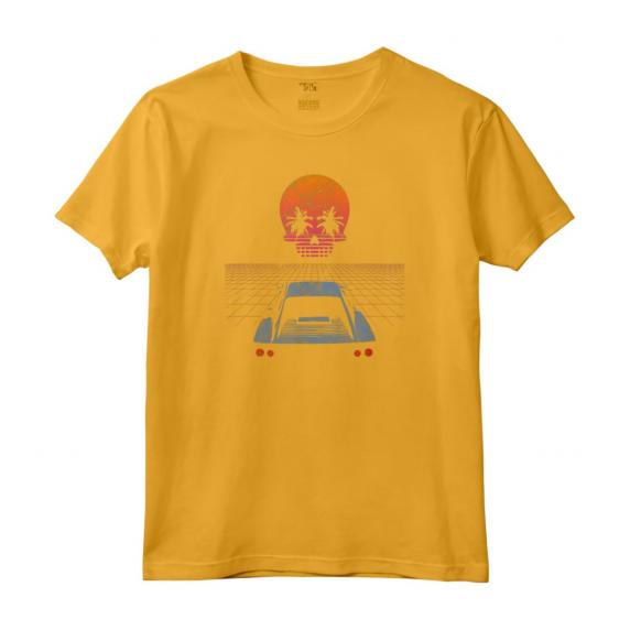 HapTiger 80s Skull Maglietta - Design Synthwave Vintage - Regalo Retro per gli Amanti della Musica degli Anni '80