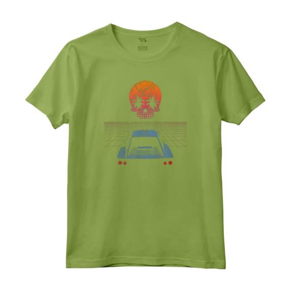 HapTiger 80s Skull Maglietta - Design Synthwave Vintage - Regalo Retro per gli Amanti della Musica degli Anni '80