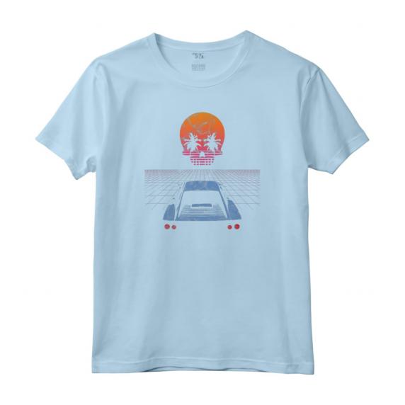 HapTiger 80s Skull Maglietta - Design Synthwave Vintage - Regalo Retro per gli Amanti della Musica degli Anni '80