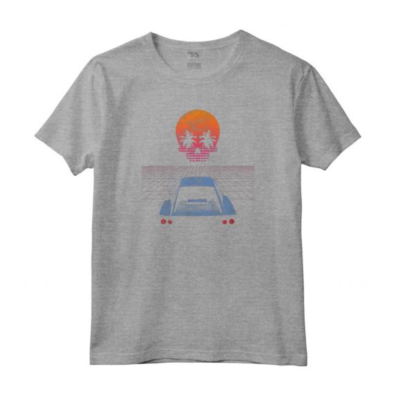 HapTiger 80s Skull Maglietta - Design Synthwave Vintage - Regalo Retro per gli Amanti della Musica degli Anni '80