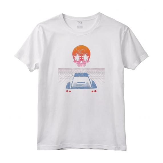 HapTiger 80s Skull Maglietta - Design Synthwave Vintage - Regalo Retro per gli Amanti della Musica degli Anni '80