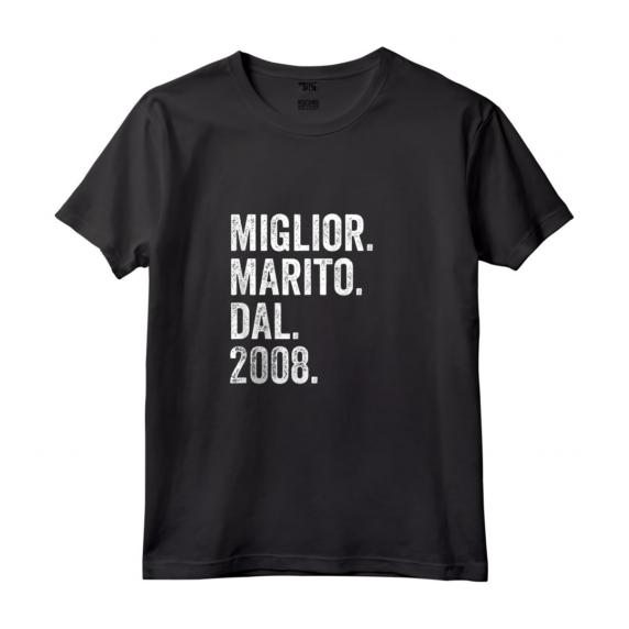 Miglior Marito Dal 2008 | 16° Anniversario di Matrimonio Maglietta - Regalo Unico e Speciale Retrò Vintage