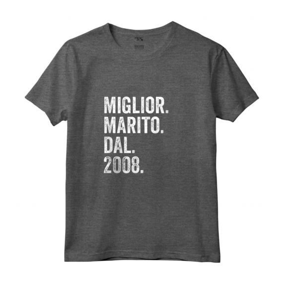 Miglior Marito Dal 2008 | 16° Anniversario di Matrimonio Maglietta - Regalo Unico e Speciale Retrò Vintage