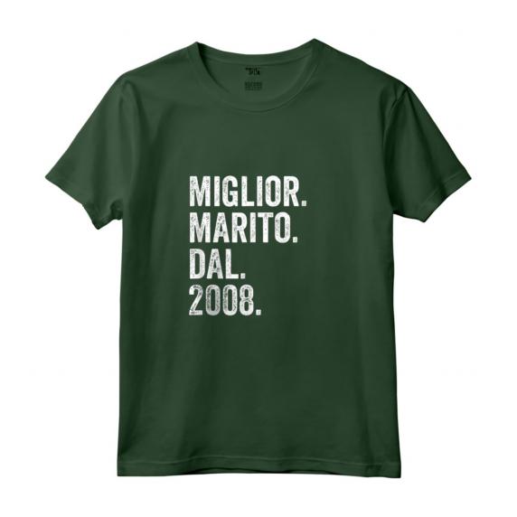 Miglior Marito Dal 2008 | 16° Anniversario di Matrimonio Maglietta - Regalo Unico e Speciale Retrò Vintage