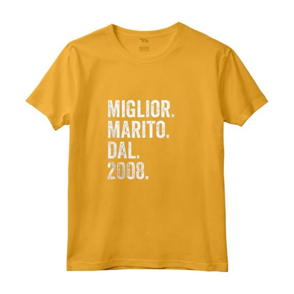 Miglior Marito Dal 2008 | 16° Anniversario di Matrimonio Maglietta - Regalo Unico e Speciale Retrò Vintage
