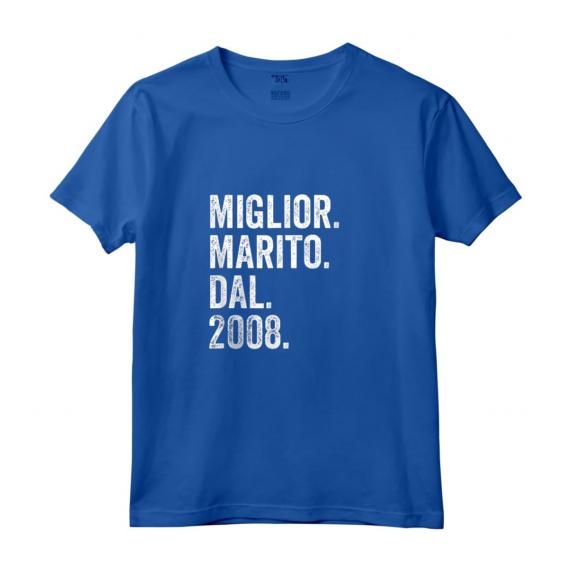 Miglior Marito Dal 2008 | 16° Anniversario di Matrimonio Maglietta - Regalo Unico e Speciale Retrò Vintage