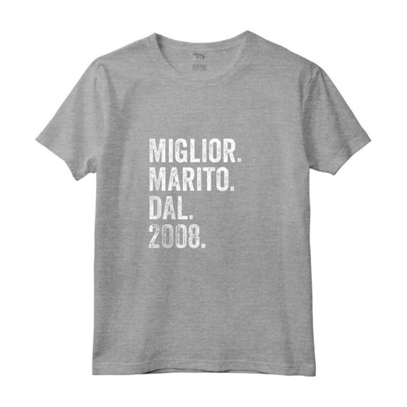 Miglior Marito Dal 2008 | 16° Anniversario di Matrimonio Maglietta - Regalo Unico e Speciale Retrò Vintage