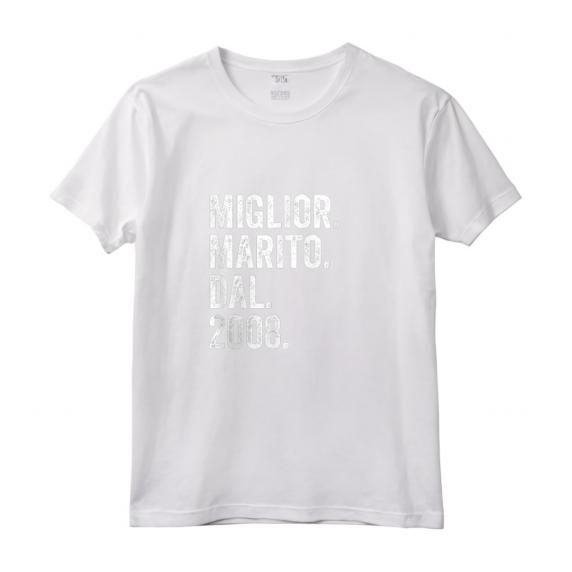 Miglior Marito Dal 2008 | 16° Anniversario di Matrimonio Maglietta - Regalo Unico e Speciale Retrò Vintage